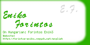 eniko forintos business card